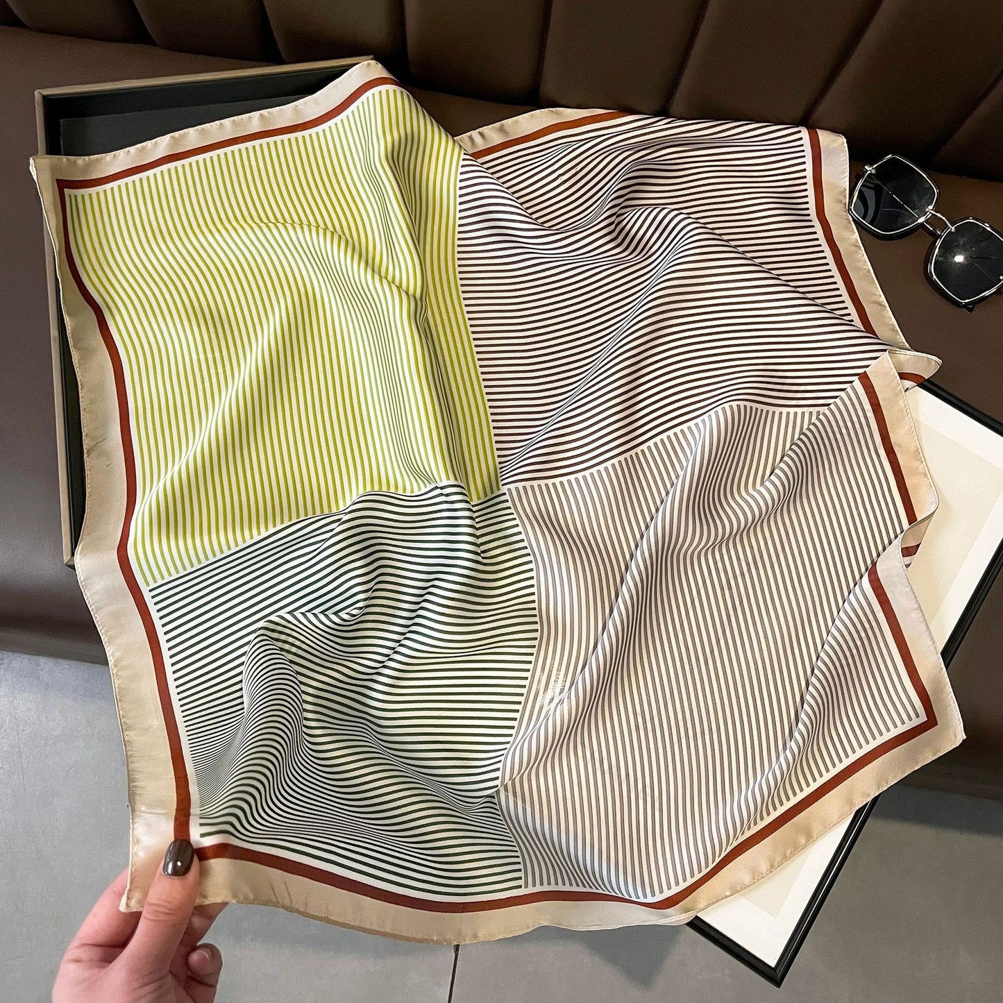 Vintage Silk Scarf - French Style 70cm Square Scarf