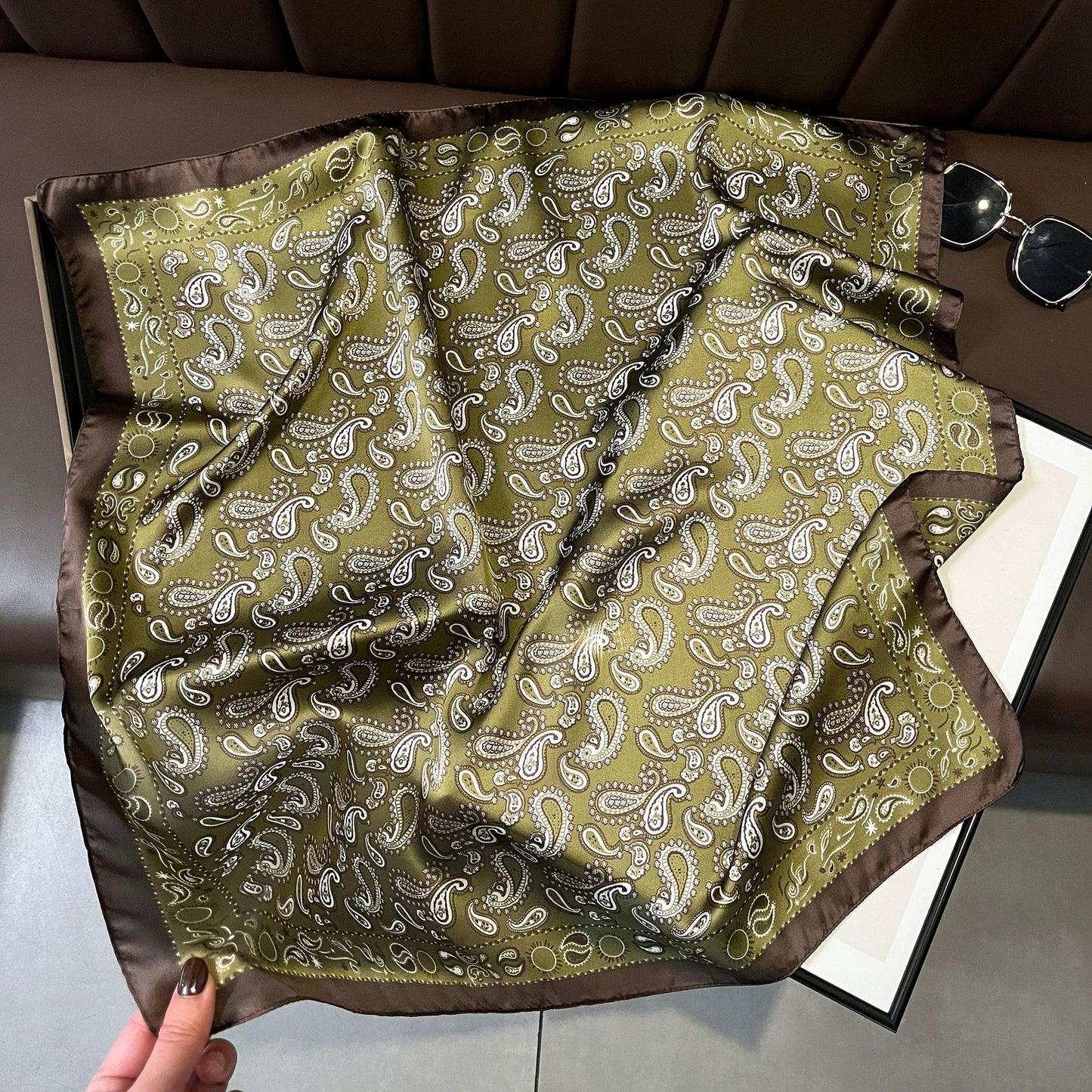 Vintage Silk Scarf - French Style 70cm Square Scarf